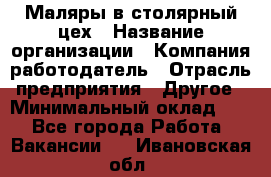 Маляры в столярный цех › Название организации ­ Компания-работодатель › Отрасль предприятия ­ Другое › Минимальный оклад ­ 1 - Все города Работа » Вакансии   . Ивановская обл.